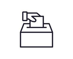 Single line icon of election on isolated white background. High quality editable stroke for mobile apps, web design, websites, online shops etc. vector