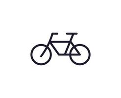 Single line icon of bike on isolated white background. High quality editable stroke for mobile apps, web design, websites, online shops etc. vector
