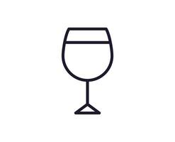 Alcohol line icon on white background vector