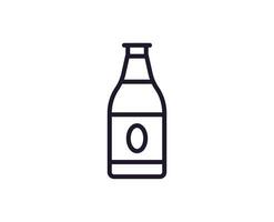 Beer concept. Modern outline high quality illustration for banners, flyers and web sites. Editable stroke in trendy flat style. Line icon of beer vector