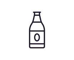 Beer concept. Modern outline high quality illustration for banners, flyers and web sites. Editable stroke in trendy flat style. Line icon of beer vector