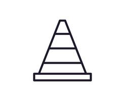 Cone concept. Modern outline high quality illustration for banners, flyers and web sites. Editable stroke in trendy flat style. Line icon of cone vector