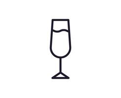 Drinks concept. Modern outline high quality illustration for banners, flyers and web sites. Editable stroke in trendy flat style. Line icon of drink vector