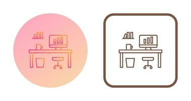 Office Desk Vector Icon