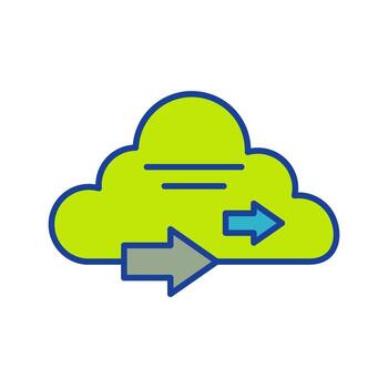 icono de vector de computación en la nube