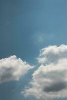 Heavenly Blue and White Cloudscape. photo