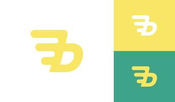 Letter B with wing logo design vector
