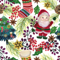 Luxury and Vintage traditional seamless pattern holiday christmas new year png