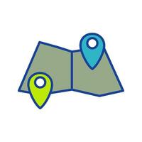 Folded Map Vector Icon