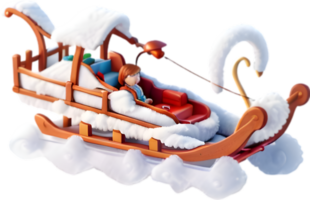 Sleigh, Christmas sleigh, Santa's sleigh, sleigh rides,ai generative png