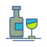 icono de vector de botella de vino