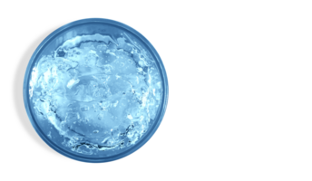 bleu liquide dans une bol sur une transparent Contexte png