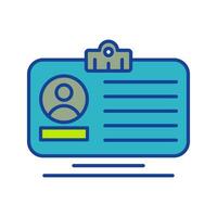 icono de vector de tarjeta de identificación