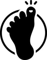 solid icon for toe vector