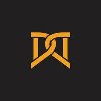 letter dc dd simple linked geometric linear logo vector