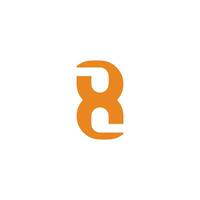 number 8 motion ambigram simple logo vector