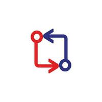 circle rotate colorful arrow square process symbol vector