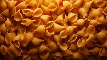 Texture of yellow durum wheat pasta background photo