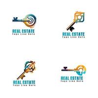 Real estate logo design template vector