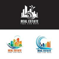 Real estate logo design template vector