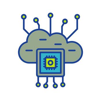 Cloud Computing Vector Icon