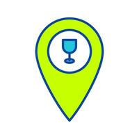 Unique Bar Location Vector Icon