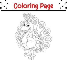 linda pájaro colorante página. negro y blanco vector ilustración para un colorante libro.