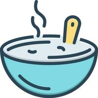color icon for soup vector