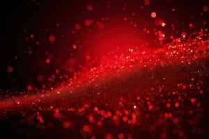abstract red glitter and sparkle bokeh background, AI generative photo