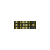 Happy new year 2024 digital number. Vector logo icon template