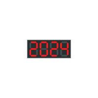 Happy new year 2024 digital number. Vector logo icon template