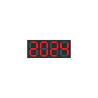 Happy new year 2024 digital number. Vector logo icon template