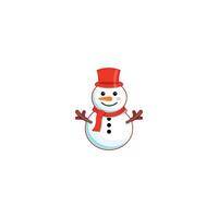 Snowman . Perfect for adding a touch of Christmas spirit to graphics, cards, websites, and apps. Vector icon illustration template