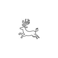 Reindeer line art . Perfect for adding a touch of Christmas spirit to graphics, cards, websites, and apps. Vector icon illustration template