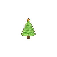 Christmas tree. Perfect for adding a touch of Christmas spirit to graphics, cards, websites, and apps. Vector icon illustration template