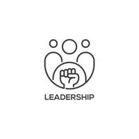 Leadership, business concept. Modern sign, linear pictogram, outline symbol, simple thin line vector design element template