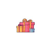 Gifts and Presents. Perfect for adding a touch of Christmas spirit to graphics, cards, websites, and apps. Vector icon illustration template