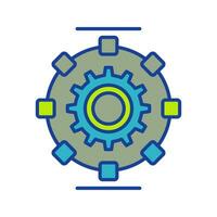 icono de vector de proceso automatizado