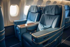 Business class cabin interior photo