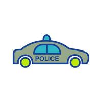 icono de vector de coche de policía