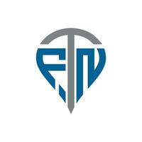 ftn letra logo. ftn creativo monograma iniciales letra logo concepto. ftn único moderno plano resumen vector letra logo diseño.