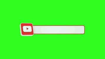 grön skärm prenumerera kanal text Plats område animering video