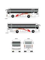autobús vector modelo para coche marca y publicidad