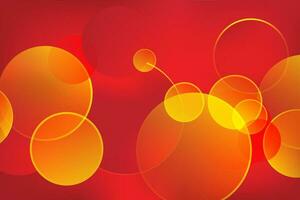 Abstract red background with geometric gradient circle vector