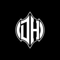 DH letter logo. DH creative monogram initials letter logo concept. DH Unique modern flat abstract vector letter logo design.