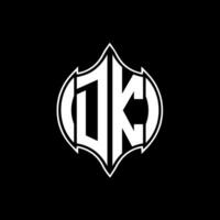 DK letter logo. DK creative monogram initials letter logo concept. DK Unique modern flat abstract vector letter logo design.