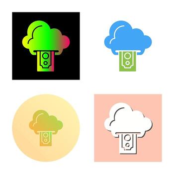 icono de vector de computación en la nube