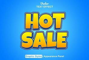 hot sale text effect with orange graphic style and editable. vector