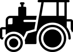 sólido icono para tractor vector