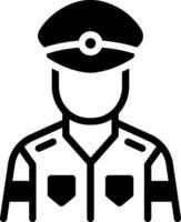 solid icon for officers vector